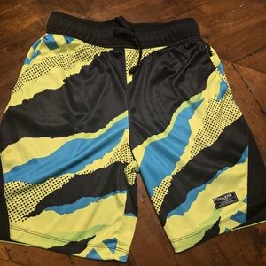 Athletic Works Black, Lime & Teal Boys' Active Shorts